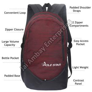 Travel backpack with rain cover, Color : Grey/ Dark Red/ Blue