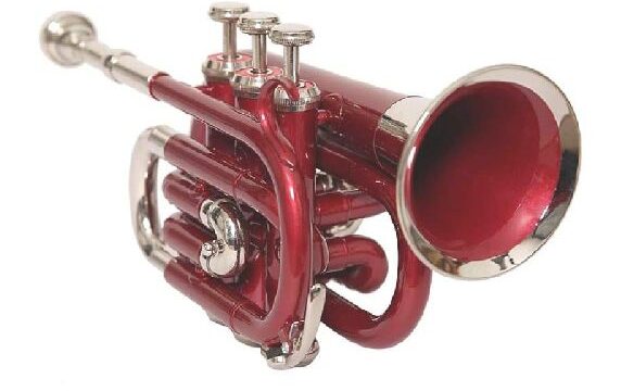 ARB Professional Standard Red-Silver Pocket Trumpet, Size : L:35 x W:15 x H:19, Feature : Fine Finish