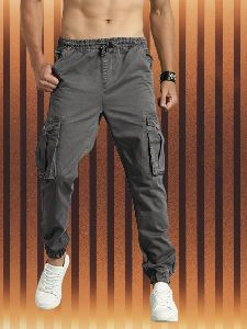 Brown Polyester Cargo Pant