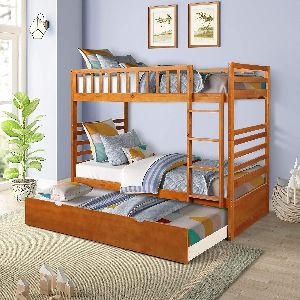 Custom Polished Wooden Bunk Bed