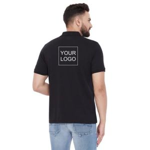 Black Half Sleeve Mens Custom Cotton T Shirt