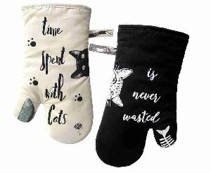 Printed Oven Gloves, Size : 18*32 cm or customized size