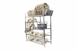 Rectangular Wall Mounted Stainless Steel Dish Rack, Style :