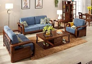 Plain Wooden Sofa Set